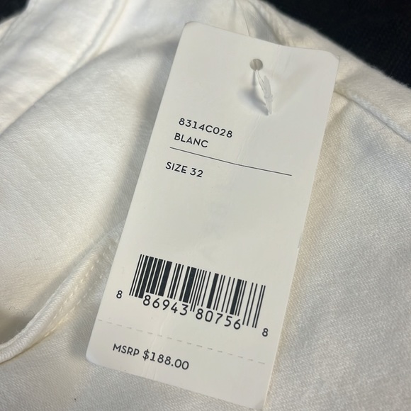 NWT J Brand Mid Rise Crop Bootcut Jeans In Blanc - Picture 3 of 9